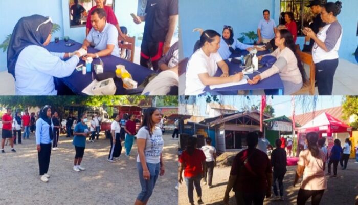 Dukung Program Wali Kota Kupang, Perumda Pasar Gelar Aksi Bersih dan Senam Bersama di Pasar Oebobo