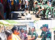 Pangdam IX/Udayana Tinjau Pipanisasi dan Bagikan Sembako Kepada Masyarakat  Desa Naunu Kabupaten Kupang