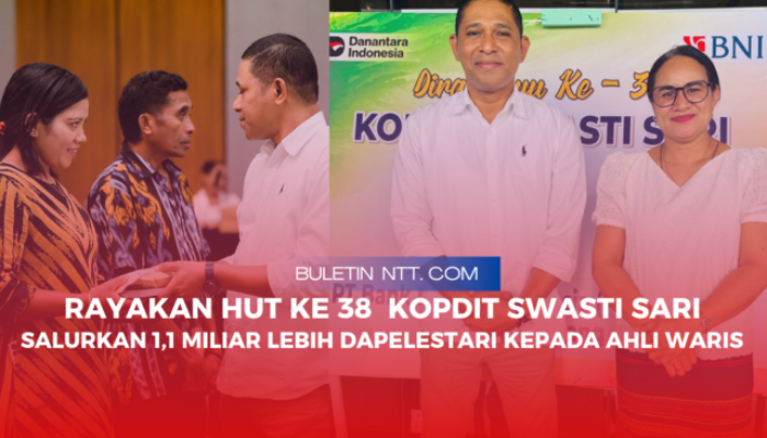 Kopdit Swasti Sari Salurkan Dapelestari 1,1 Miliar Lebih Bagi Ahli Waris di HUT ke 38