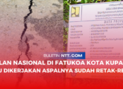 Jalan Nasional di Fatukoa Baru Selesai Dikerjakan, Aspal Sudah Retak
