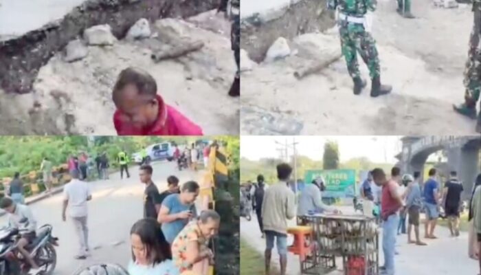 Amblas! Jembatan Strategis Kupang-Timor Leste, Kendaraan Roda 4 Belum Bisa Melintas