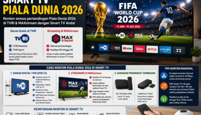 Smart TV Jadi Andalan Nonton Piala Dunia 2026, Ini Tips dan Cara Menggunakannya