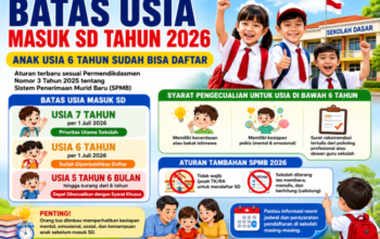 Aturan Baru Masuk SD Tahun 2026, Anak Usia 6 Tahun Sudah Bisa Daftar