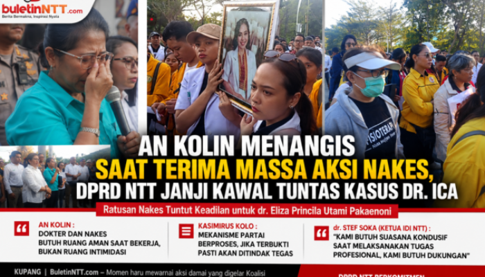 An Kolin Menangis Saat Terima Massa Aksi Nakes, DPRD NTT Janji Kawal Tuntas Kasus dr. Ica