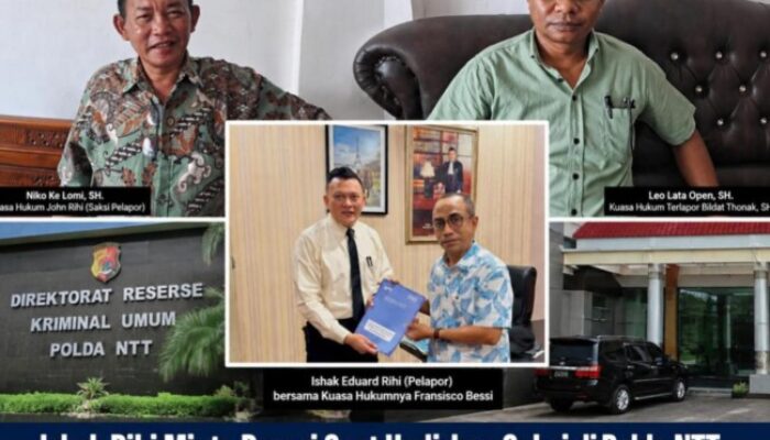 Ishak Rihi Minta Damai Saat Hadirkan Saksi di Polda NTT, Kuasa Hukum Bildat, Biarkan Proses Hukum Agar Terang