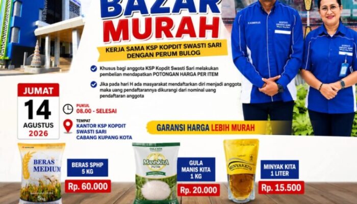 KSP Kopdit Swasti Sari Gandeng Bulog Gelar Bazar Murah Jelang HUT RI Ke 81