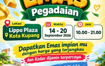Pegadaian Gelar Bazar Emas di Lippo Plaza Kupang, Hadirkan Cuci Emas Gratis hingga Doorprize