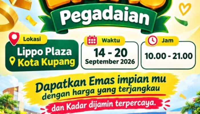 Pegadaian Gelar Bazar Emas di Lippo Plaza Kupang, Hadirkan Cuci Emas Gratis hingga Doorprize