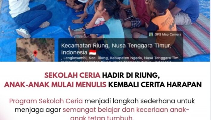 Sekolah Ceria Hadir di Riung, Anak-anak Mulai Menulis Kembali Cerita Harapan